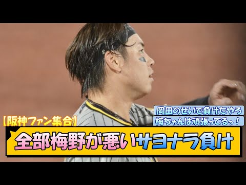 【阪神ファン集合】全部梅野が悪いサヨナラ負け【なんJ/2ch/5ch/ネット 反応 まとめ/阪神タイガース/岡田監督/梅野隆太郎/ヤクルトスワローズ】