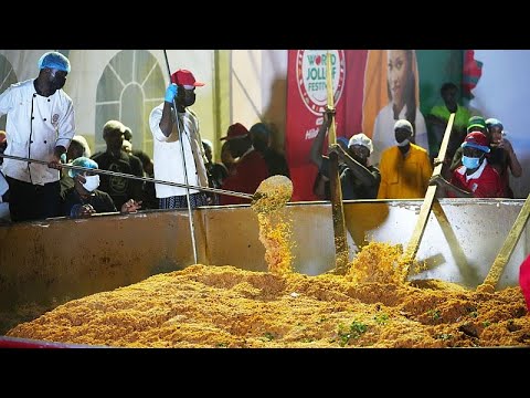 YouTube video thumbnail: Nigerian Chef Hilda Baci Cooks World's Largest Pot of Jollof Rice