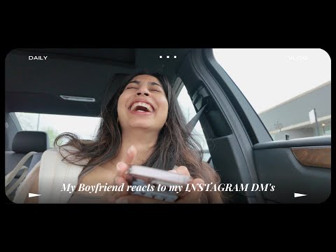 My Boyfriend reacts to my INSTAGRAM DM's
