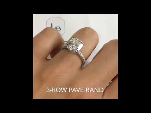 4.0 Ct Cushion Cut Diamond Engagement Ring