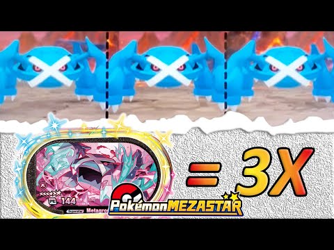 NYOBA 3 METAGROSS SUPERSTAR DI POKEMON MEZASTAR KIOSK !!! - POKEMON MEZASTAR 72