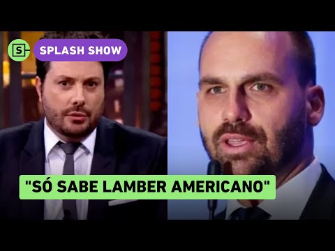 Danilo Gentili detona Eduardo Bolsonaro após publicação sobre Trump: 'Só sabe lamber americano'