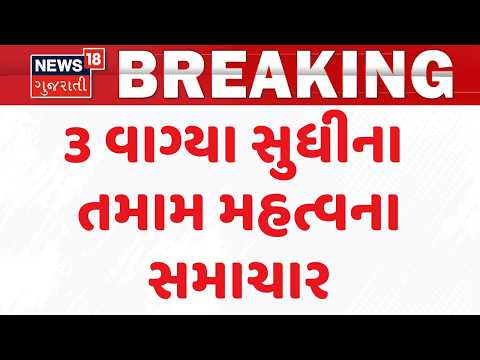 Gujarat Breaking News | 3 વાગ્યા સુધીના તમામ મહત્વના સમાચાર | Top News Of The Day  | Gujarati News