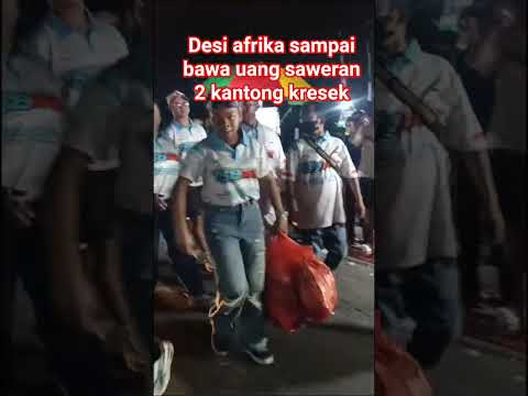 DESI AFRIKA BAWA UANG SAWERAN 2 KRESEK #desiafrika #karnaval #karnavalparty #karnavallucu