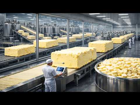 CÓMO se HACE la MANTEQUILLA En Fabricas 🧈 Mega Fábricas Producción Industrial Gigante