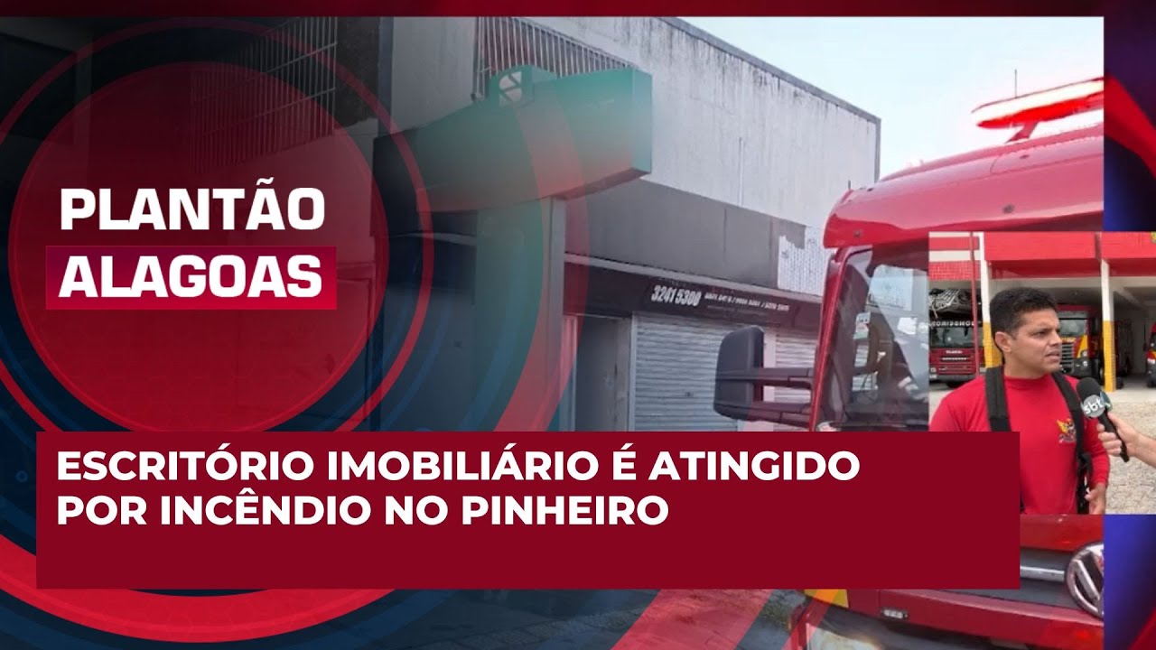 Escrit&oacute;rio imobili&aacute;rio &eacute; atingido por inc&ecirc;ndio no Pinheiro