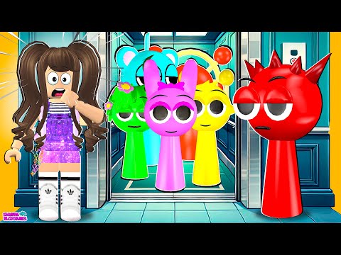 ENTREI NO ELEVADOR DOS SPRUNKIS - ROBLOX