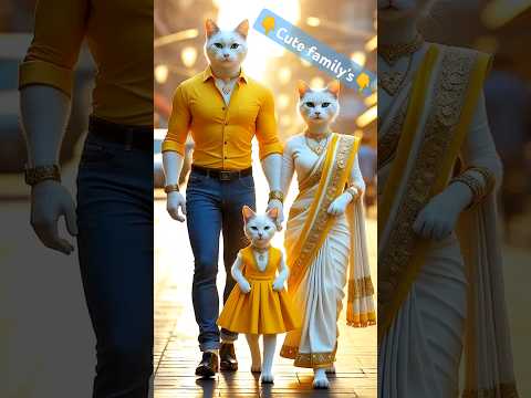 Cute kitten's enjoying with their parents😺😻#cute#kitten#family#shorts
