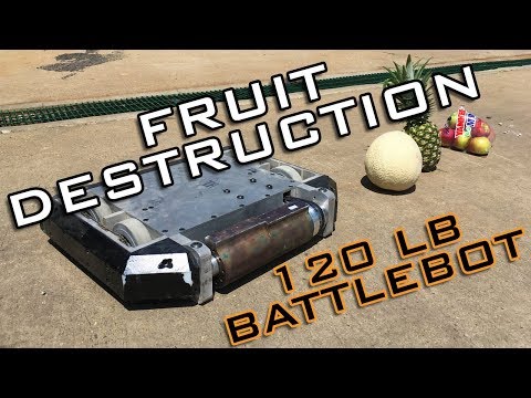 120lb Battlebot vs Fruit - Mandiii Testing