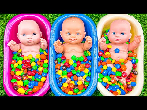 5 Minutes Satisfying with Unboxing Gum Balls & Doll Playset, Baby Bathtub Toys ASMR | Review Toys