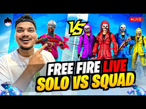 Free Fire Live Solo Vs Squad w TSG-Ritik -Garena Free Fire