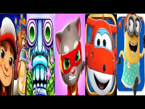 Talking Tom Hero Dash VS Subway Surfers Super Wings :Jett Run Despicable Me Minion Rush Temple Run 2