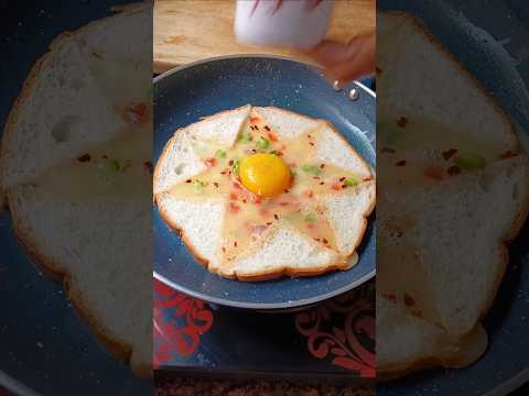 Easy and tasty bread omelette #shorts