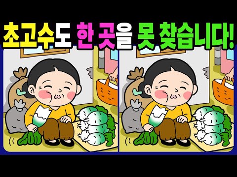 【다른그림찾기 | 치매예방】초고수도 차이점 3개 중 한 곳은 못 찾습니다! 집중력 두뇌 훈련 퀴즈! 【틀린그림찾기 | 두뇌운동 | Find Difference】#1568