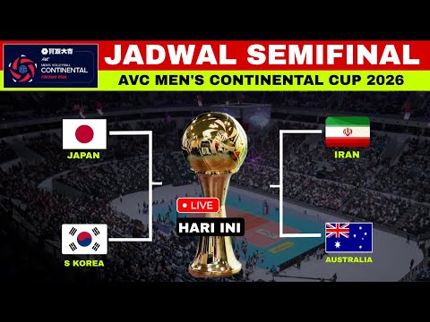Jadwal Semifinal <strong>AVC</strong> Men's Continental Cup 2026 | Jepang vs Korea,Iran vs Australia | <strong>Avc</strong> Hari Ini