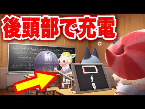 【あつ森】『電池無いわ』友達の後頭部で充電するちゃちゃまるを実況してみた【あつまれどうぶつの森】【ドズル社】【たいきち】