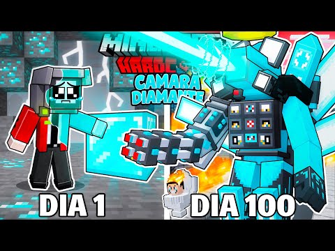 ⚪ SOBREVIVÍ 100 Días SIENDO UN 💎CAMERAMAN DE DIAMANTE💎 en Minecraft HARDCORE