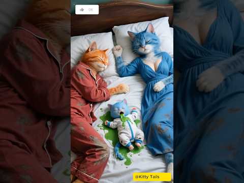 Drunk Cat Kicks Out Family ๐๐ฅบ #shorts #viralvideo #cat #ai #KittyTails