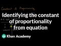 Understanding Constant of Proportionality