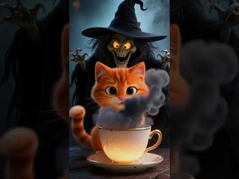 Terrifying Curse! 💀 Orange Cat Trapped in a Haunted House | Silent Horror Cartoon #cartoon #cat