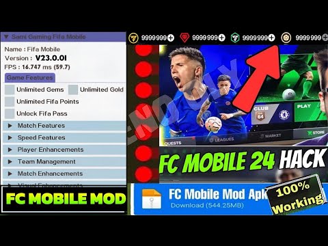 FC Mobile 2025 MOD MENU APK - Unlimited Money & Free Shopping | FC Mobile Mod Menu 2025