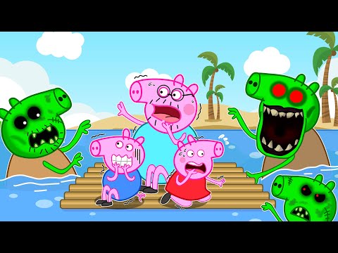 Zombie Apocalypse, Peppa Pig is lost on Zombies Island | Peppa Pig Funny Animation