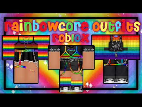 aesthetic roblox outfits rainbowcore