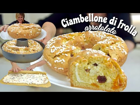 CIAMBELLONE DI FROLLA arrotolato RIPIENO al profumo di ARANCIA 🍊