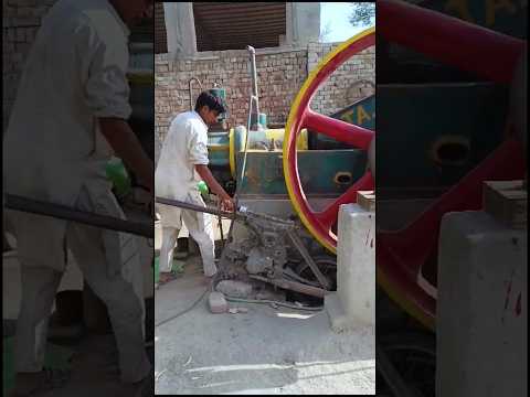 Amazing Starting Diesel Oil Engine # Start Up diesel engine # Short # Yt short