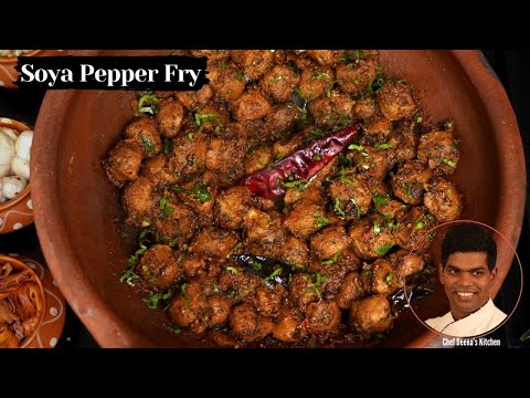 Soya Pepper Fry Recipe in Tamil | How to Make Soya Pepper Fry | CDK #388 | Chef Deena's Kitchen