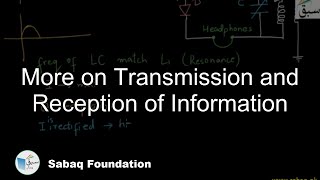 More on Transmission and Reception of Information