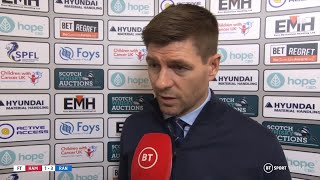 “There’s a few bones to pick, but we’ve won!” Steven Gerrard reacts to Hamilton 1-3 Rangers