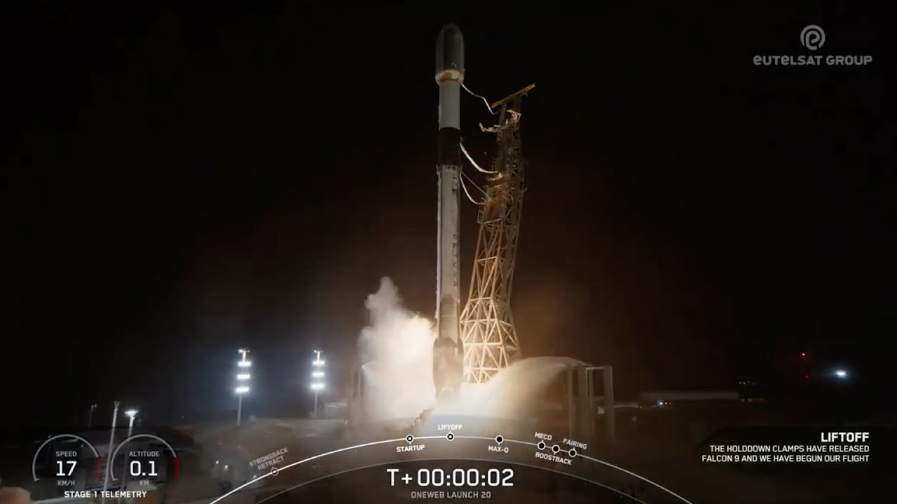 Blastoff! SpaceX launches 20 Eutelsat OneWeb satellites, nails landing in California