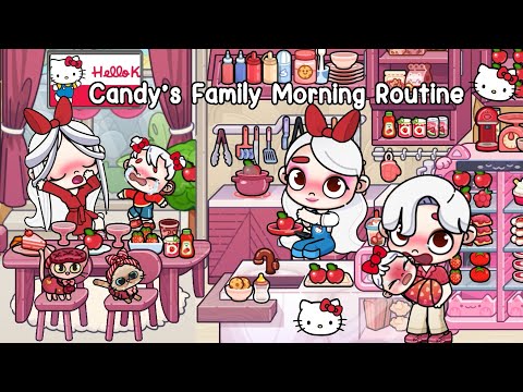 Candy’s Family Morning Routine at the Hello Kitty House 🍰🏠Avatar World | Pazu