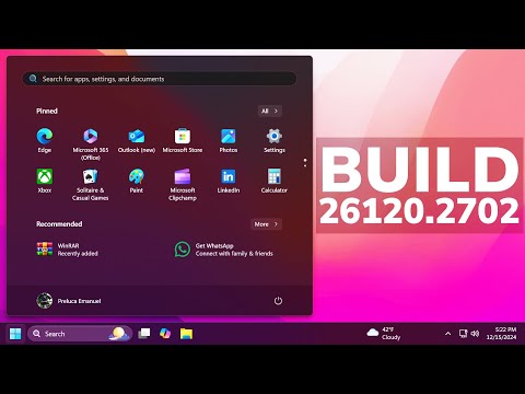 New Windows 11 Build 26120.2702 – Start Menu Change, Settings Improvements and Fixes (Dev)