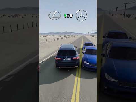 Lexus LX500 vs Mercedes Benz GLS #beamng #beamngdrive #beamngcrashes
