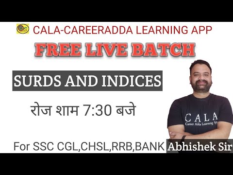 MATHS BY ABHISHEK SIR || SURDS AND INDICES 3