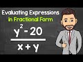 Evaluating Expressions in Fractional Form