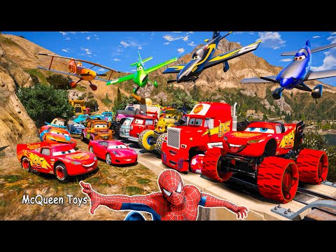 Cars Lightning McQueen Monster Truck Mack Hauler Miss Fritter Ryan Laney The King and Friends Racing