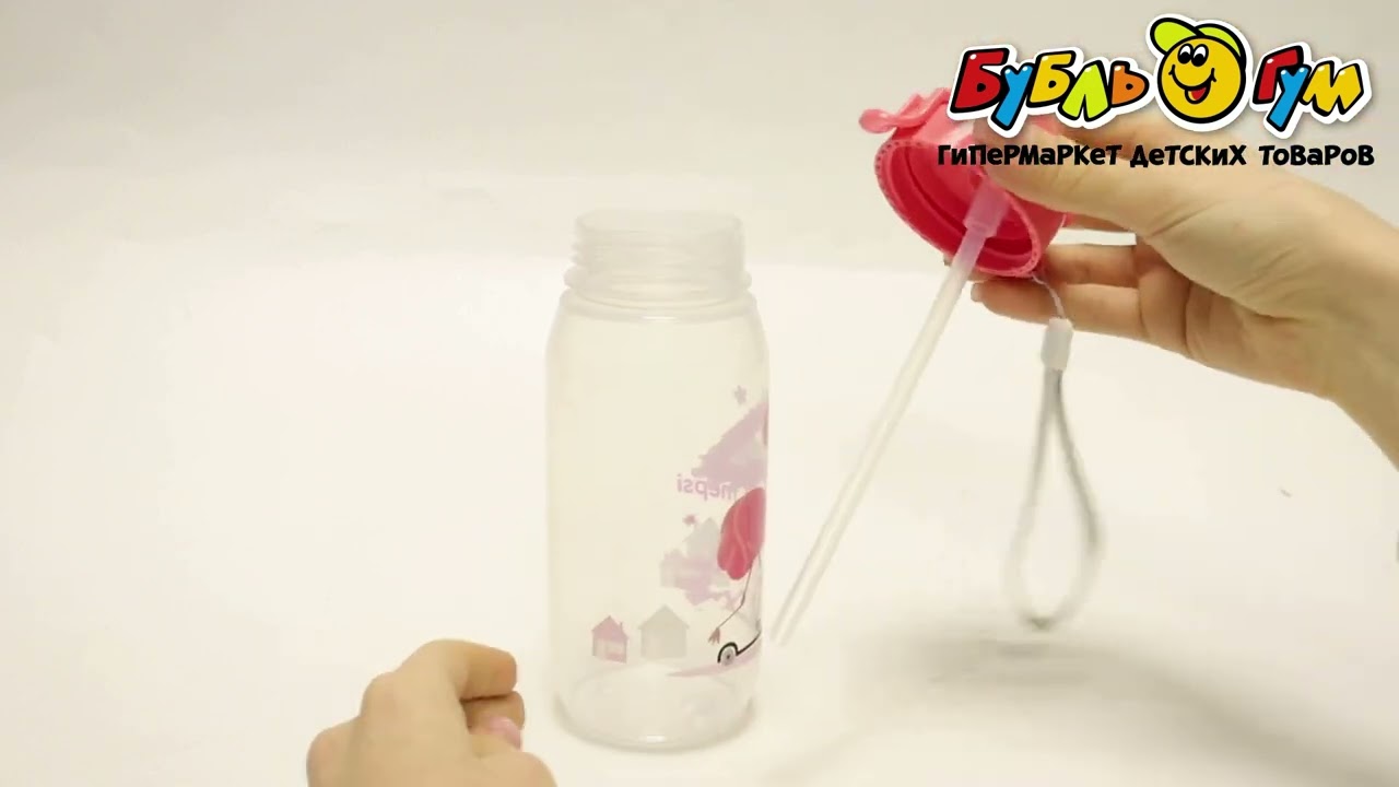 Поильник Mepsi с трубочкой 400мл с 1года в ассортименте - видео Поильник Mepsi с трубочкой 400мл с 1года в ассортименте - видео