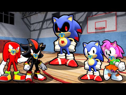 BABY SONIC FAMILY VS EVIL BABY SONIC IN ROBLOX