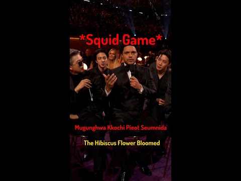 BTS's Reaction To Trevor Noah's Squid Game Joke At The GRAMMYs ๐ #btsshorts
