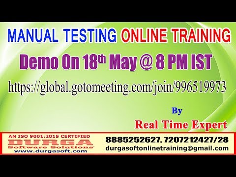 MANUAL TESTING Online Training @ DURGASOFT