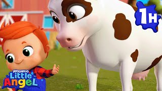 Farm Animals | Animales de granja | Canciones para aprender Inglés🎵| Little Angel Español