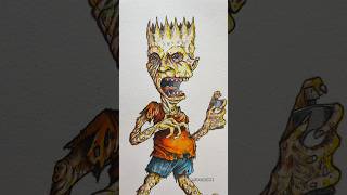 Drawing Bart Simpson, but HORROR! #thesimpsons #simpsons #horror #drawing #scary #art #artist #draw
