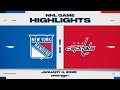 NHL Highlights  Rangers vs. Capitals - January 4, 2024