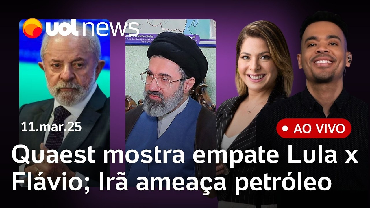 Flávio Bolsonaro empata com Lula no 2º turno, diz Quaest; caso Master atinge ACM Neto; ameaça do Irã