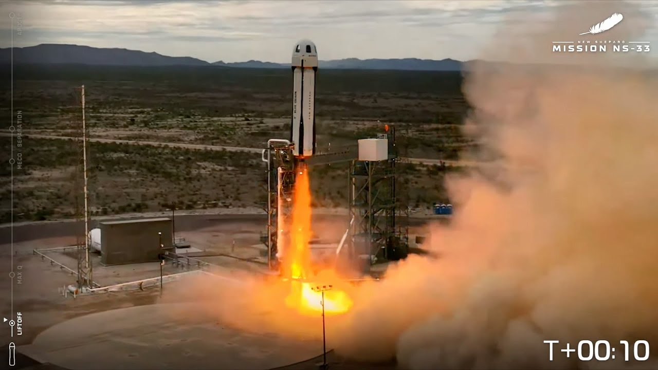 Blastoff! Blue Origin launches NS-33 crew to suborbital space, nails landings