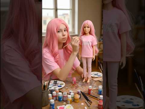 Alice draws a Barbie doll #barbie #alice #shorts #kidssmiletv