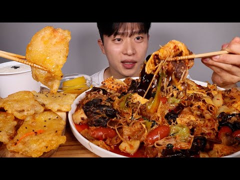 약간 매운맛 라신당 마라샹궈...촉촉한 꿔바로우랑 같이 먹어보겠습니다! 먹방 ASMR MUKBANG SPICY Mala Xiang Guo guobaorou EATING SHOW